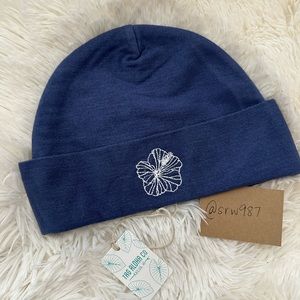 Tag Aloha Co Beachly Exclusive The Hibiscus Beanie in Blue One Size